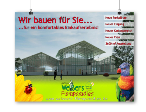 Gärtnerei Weißer – Gestaltung Banner für Neubau